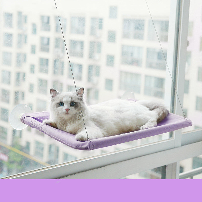 Cama de janela com ventosas para gatos