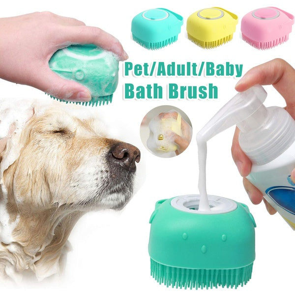 Escova de banho em silicone com dispensador de champô – foto 5