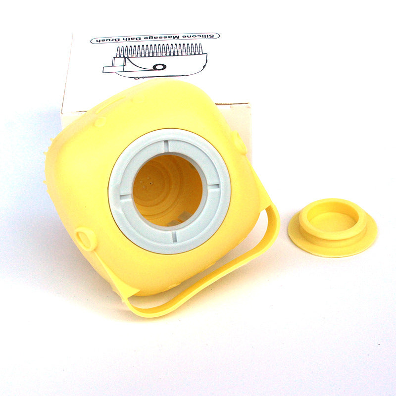 Escova de banho em silicone com dispensador de champô – foto 4