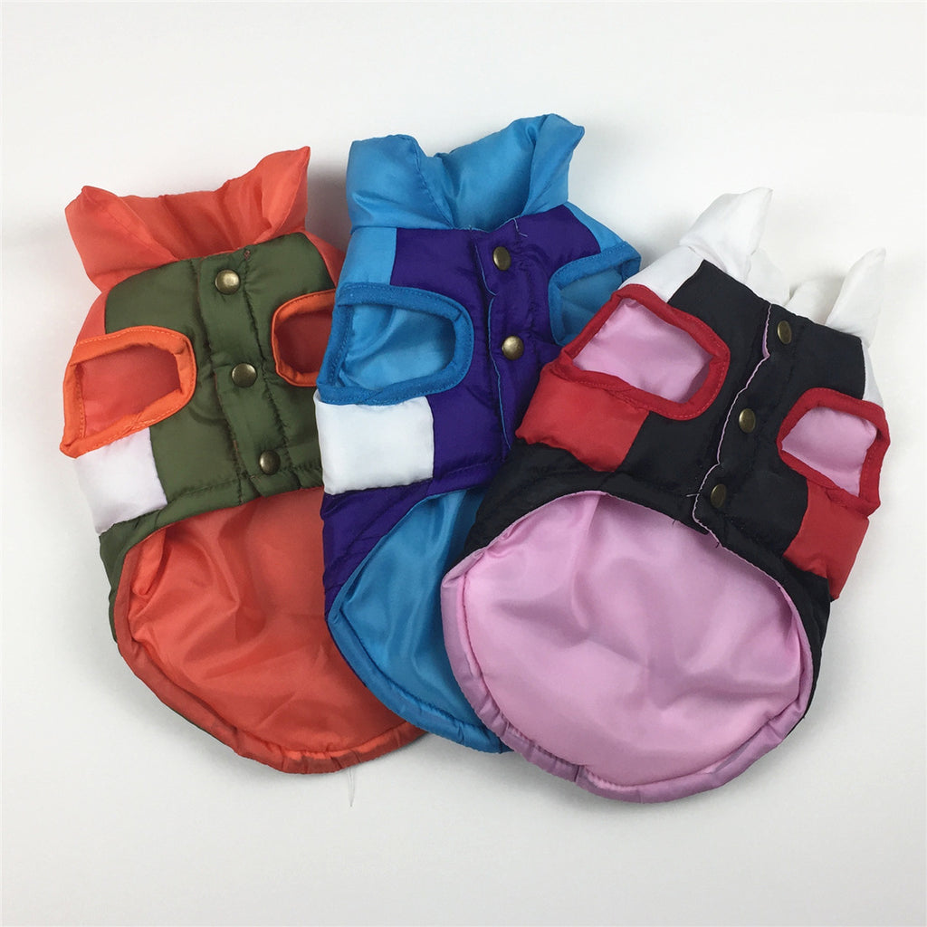 Casaco Acolchoado Bicolor para Cão