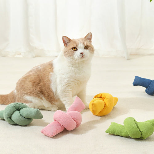 Brinquedo de nós com catnip para gatos