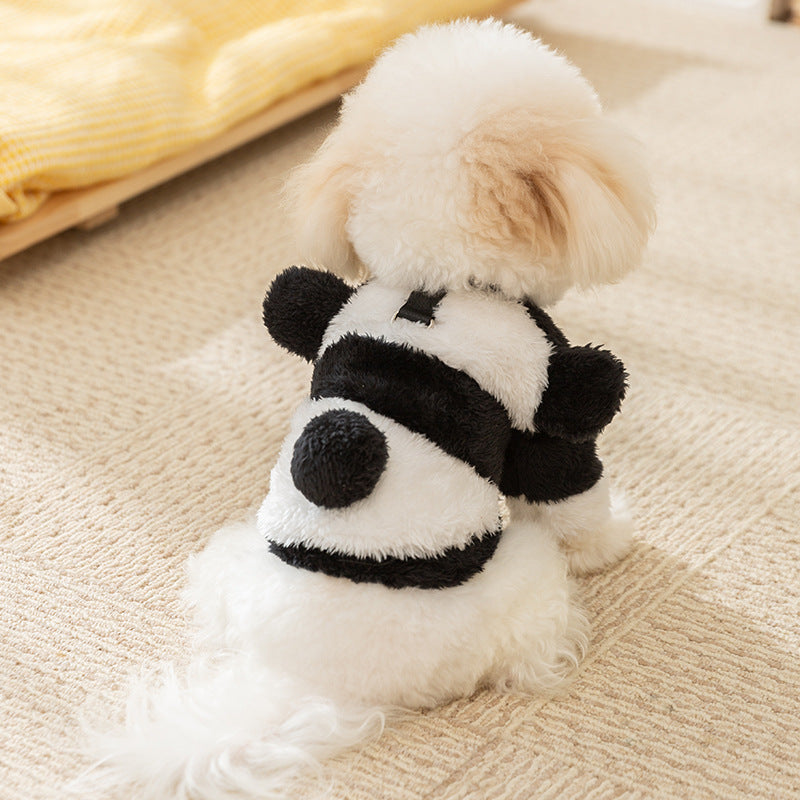 Casaco Fofinho Padrão Vaca para Cão